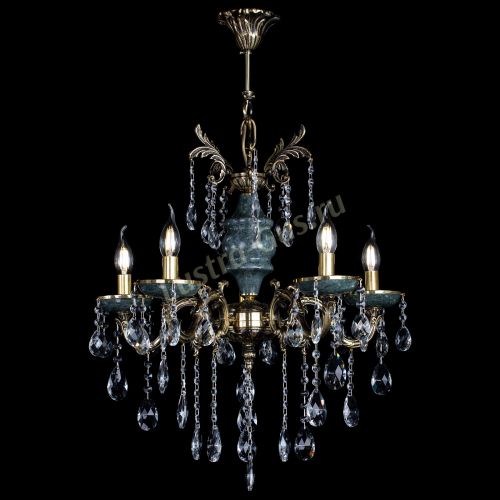 Люстра бронзовая Алфея №5 "Малахит" баден в Липецке Гусь Хрустальный