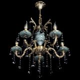 Люстра бронзовая Алфея №5 "Малахит" шар черная в Липецке Люстра бронзовая Алфея №5 "Малахит" шар черная в Липецке