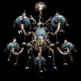 Люстра бронзовая Алфея №5 "Малахит" шар черная в Липецке Люстра бронзовая Алфея №5 "Малахит" шар черная в Липецке