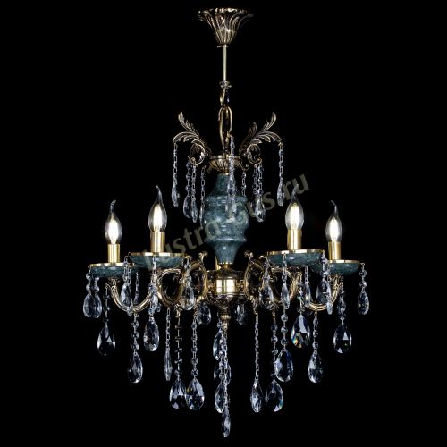 Люстра Алфея №5 "Малахит" журавлик в Липецке Гусь Хрустальный