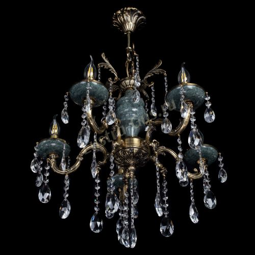 Люстра Алфея №5 "Малахит" журавлик в Липецке Гусь Хрустальный