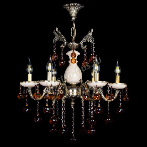 Люстра бронзовая Алфея №6 с камнем шар чайная в Липецке Люстра бронзовая Алфея №6 с камнем шар чайная в Липецке