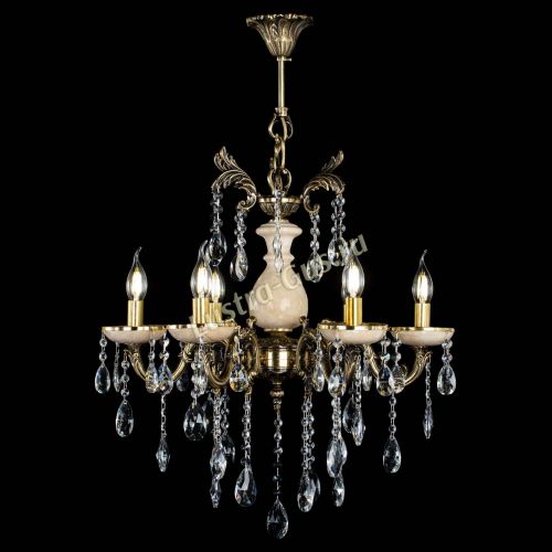 Люстра бронзовая Алфея №6 с камнем шар в Липецке Гусь Хрустальный