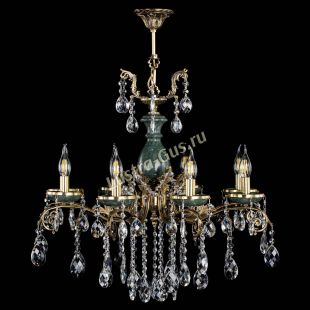 Бронзовая люстра Алфея Малахит №8 баден