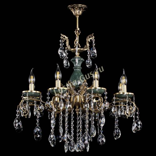 Люстра бронзовая Алфея Малахит №8 баден в Липецке Гусь Хрустальный