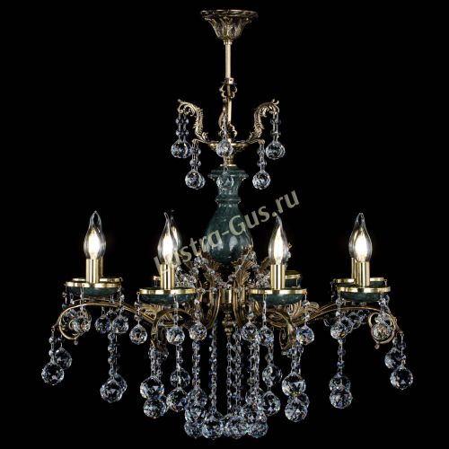 Люстра бронзовая Алфея Малахит №8 шар в Липецке Гусь Хрустальный