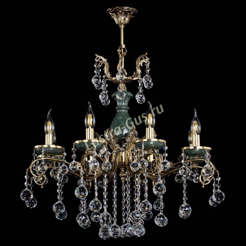 Люстра бронзовая Алфея Малахит №8 шар в Липецке Гусь Хрустальный