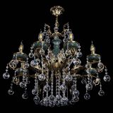 Люстра бронзовая Алфея Малахит №8 шар в Липецке Люстра бронзовая Алфея Малахит №8 шар в Липецке