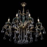 Люстра бронзовая Алфея Малахит №8 шар в Липецке Люстра бронзовая Алфея Малахит №8 шар в Липецке