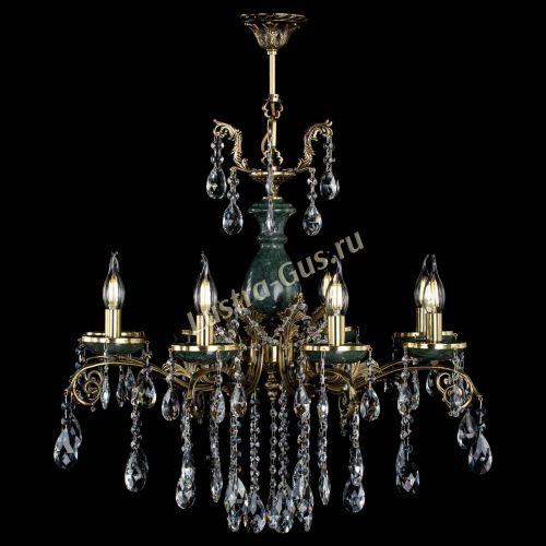 Люстра бронзовая Алфея Малахит №8 журавлик в Липецке Гусь Хрустальный