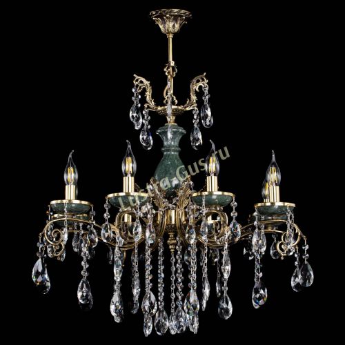 Люстра бронзовая Алфея Малахит №8 журавлик в Липецке Гусь Хрустальный