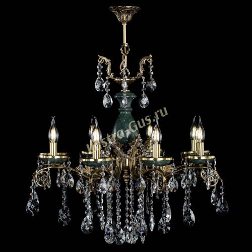 Люстра бронзовая Алфея Малахит №8 звездочка в Липецке Гусь Хрустальный