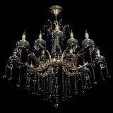 Люстра бронзовая Алфея Малахит №12 шар черная в Липецке Люстра бронзовая Алфея Малахит №12 шар черная в Липецке