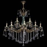 Люстра бронзовая Алфея Малахит №12 шар в Липецке Люстра бронзовая Алфея Малахит №12 шар в Липецке