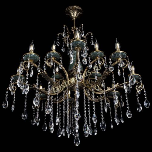 Люстра бронзовая Алфея Малахит №12 журавлик в Липецке Гусь Хрустальный