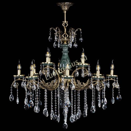 Люстра бронзовая Алфея Малахит №12 звездочка в Липецке Люстра бронзовая Алфея Малахит №12 звездочка в Липецке