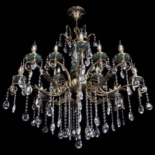 Люстра бронзовая Алфея Малахит №12 звездочка в Липецке Гусь Хрустальный