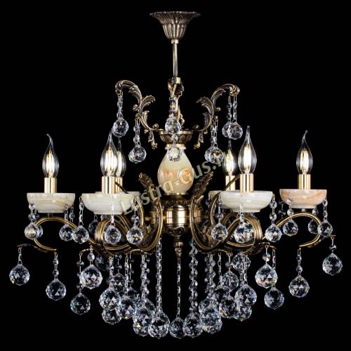 Люстра бронзовая Алфея Оникс №6/2 шар в Липецке Гусь Хрустальный