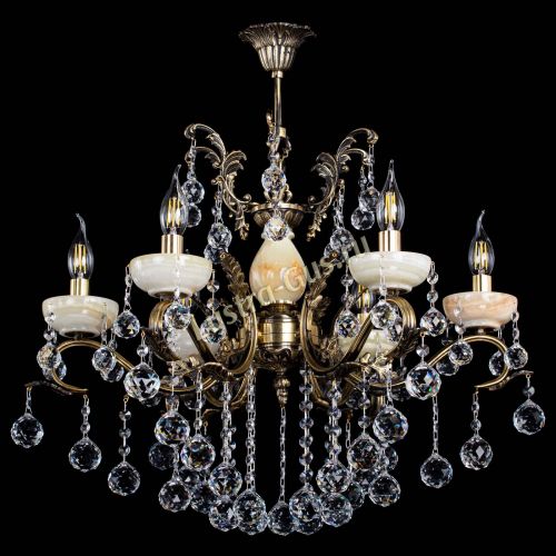 Люстра бронзовая Алфея Оникс №6/2 шар в Липецке Гусь Хрустальный