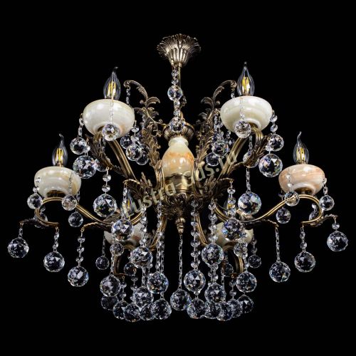 Люстра бронзовая Алфея Оникс №6/2 шар в Липецке Гусь Хрустальный