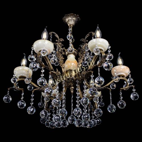 Люстра бронзовая Алфея Оникс №6/2 шар в Липецке Гусь Хрустальный