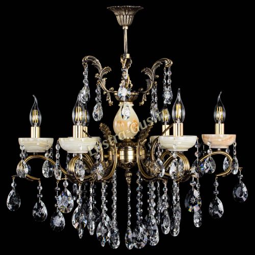 Люстра бронзовая Алфея Оникс №6/2 звездочка в Липецке Гусь Хрустальный