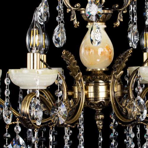 Люстра бронзовая Алфея Оникс №6/2 звездочка в Липецке Гусь Хрустальный