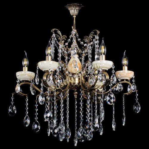 Люстра бронзовая Алфея Оникс №6 баден в Липецке Гусь Хрустальный