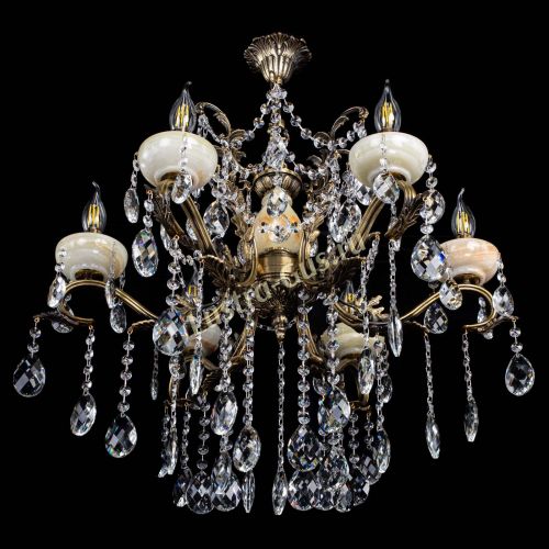 Люстра бронзовая Алфея Оникс №6 баден в Липецке Гусь Хрустальный