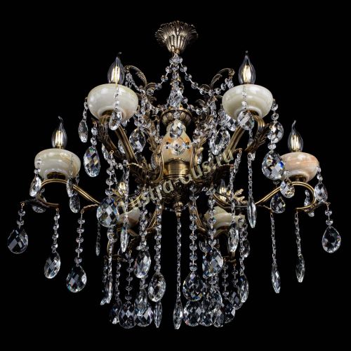 Люстра бронзовая Алфея Оникс №6 баден в Липецке Гусь Хрустальный