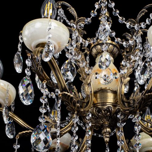 Люстра бронзовая Алфея Оникс №6 баден в Липецке Гусь Хрустальный