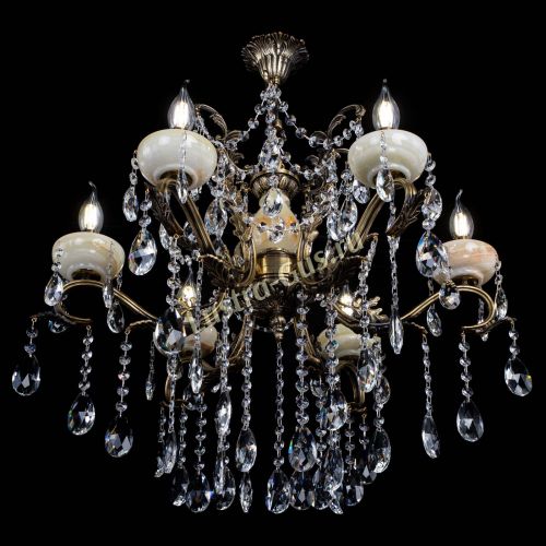 Люстра бронзовая Алфея Оникс №6 шар в Липецке Гусь Хрустальный