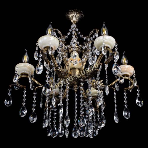 Люстра бронзовая Алфея Оникс №6 журавлик в Липецке Гусь Хрустальный