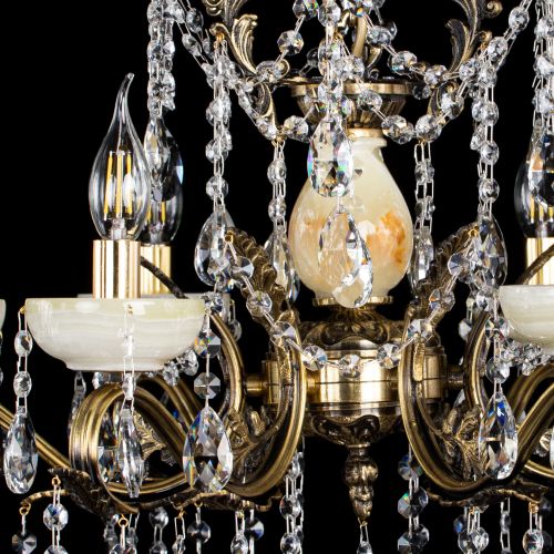 Люстра бронзовая Алфея Оникс №6 журавлик в Липецке Гусь Хрустальный