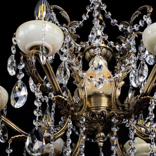 Люстра бронзовая Алфея Оникс №6 журавлик в Липецке Гусь Хрустальный