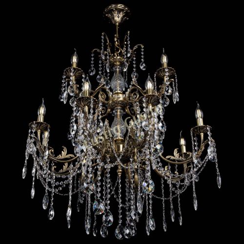 Люстра бронзовая Кассандра Алфея №12 баден в Липецке Гусь Хрустальный