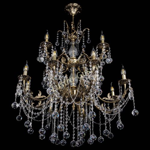 Люстра бронзовая Кассандра Алфея №12 шар в Липецке Гусь Хрустальный