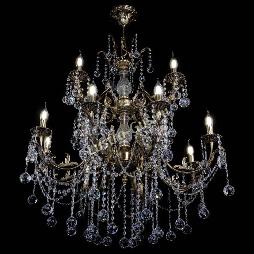 Люстра бронзовая Кассандра Алфея №12 шар в Липецке Гусь Хрустальный