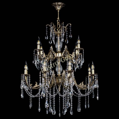 Люстра бронзовая Кассандра Алфея №12 журавлик в Липецке Гусь Хрустальный