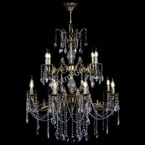 Люстра бронзовая Кассандра Алфея №12 звездочка в Липецке Гусь Хрустальный