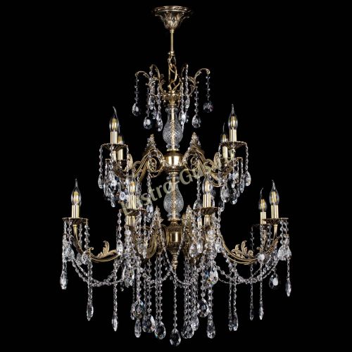 Люстра бронзовая Кассандра Алфея №12 звездочка в Липецке Гусь Хрустальный