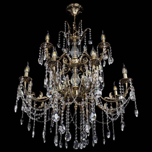 Люстра бронзовая Кассандра Алфея №12 звездочка в Липецке Гусь Хрустальный