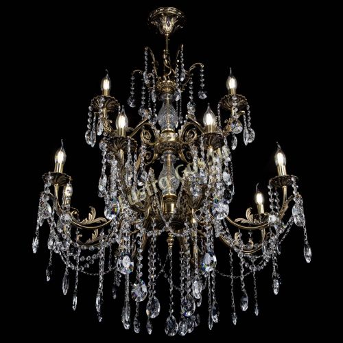 Люстра бронзовая Кассандра Алфея №12 звездочка в Липецке Гусь Хрустальный