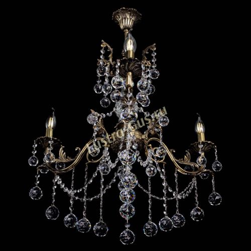 Люстра бронзовая Кассандра Алфея №3/1 шар в Липецке Гусь Хрустальный