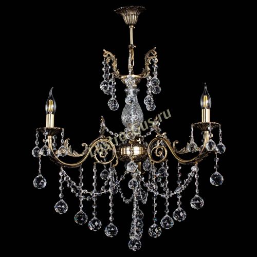 Люстра бронзовая Кассандра Алфея №3/1 шар в Липецке Гусь Хрустальный