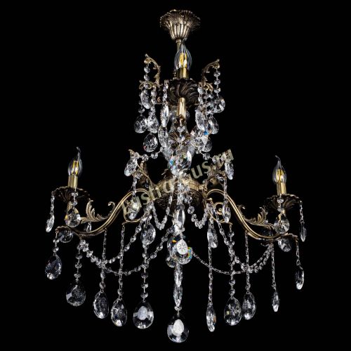 Люстра бронзовая Кассандра Алфея №3/1 звездочка в Липецке Гусь Хрустальный