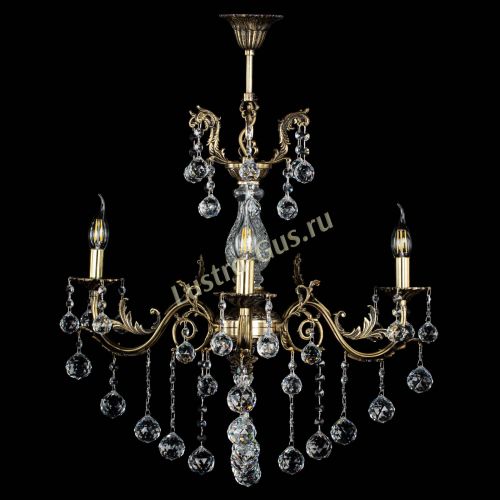 Люстра бронзовая Кассандра Алфея №3/2 шар в Липецке Гусь Хрустальный