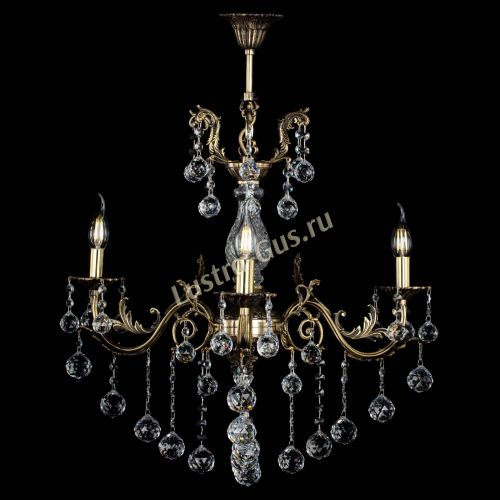 Люстра бронзовая Кассандра Алфея №3/2 шар в Липецке Гусь Хрустальный