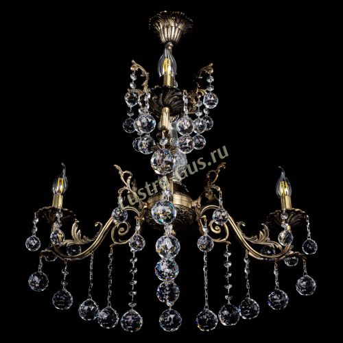 Люстра бронзовая Кассандра Алфея №3/2 шар в Липецке Гусь Хрустальный