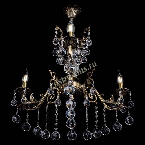 Люстра бронзовая Кассандра Алфея №3/2 шар в Липецке Гусь Хрустальный